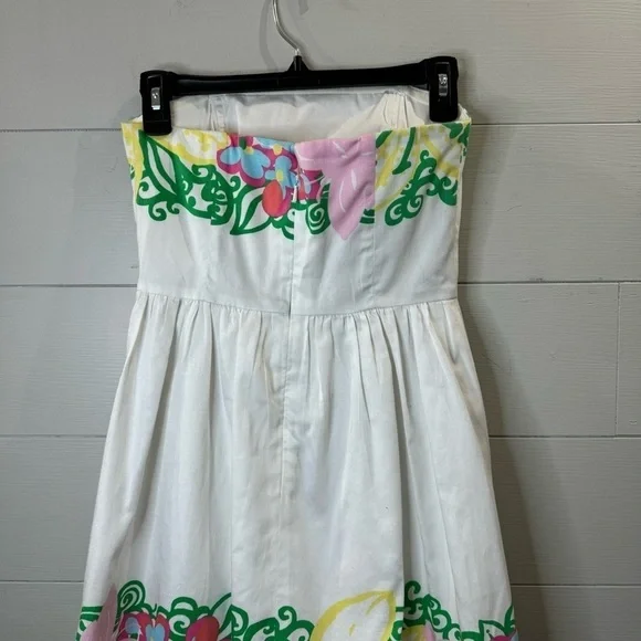 Lily Pulitzer | Strapless Lottie Resort Mariposa Placed Floral Dress Size 0 - Picture 7 of 16